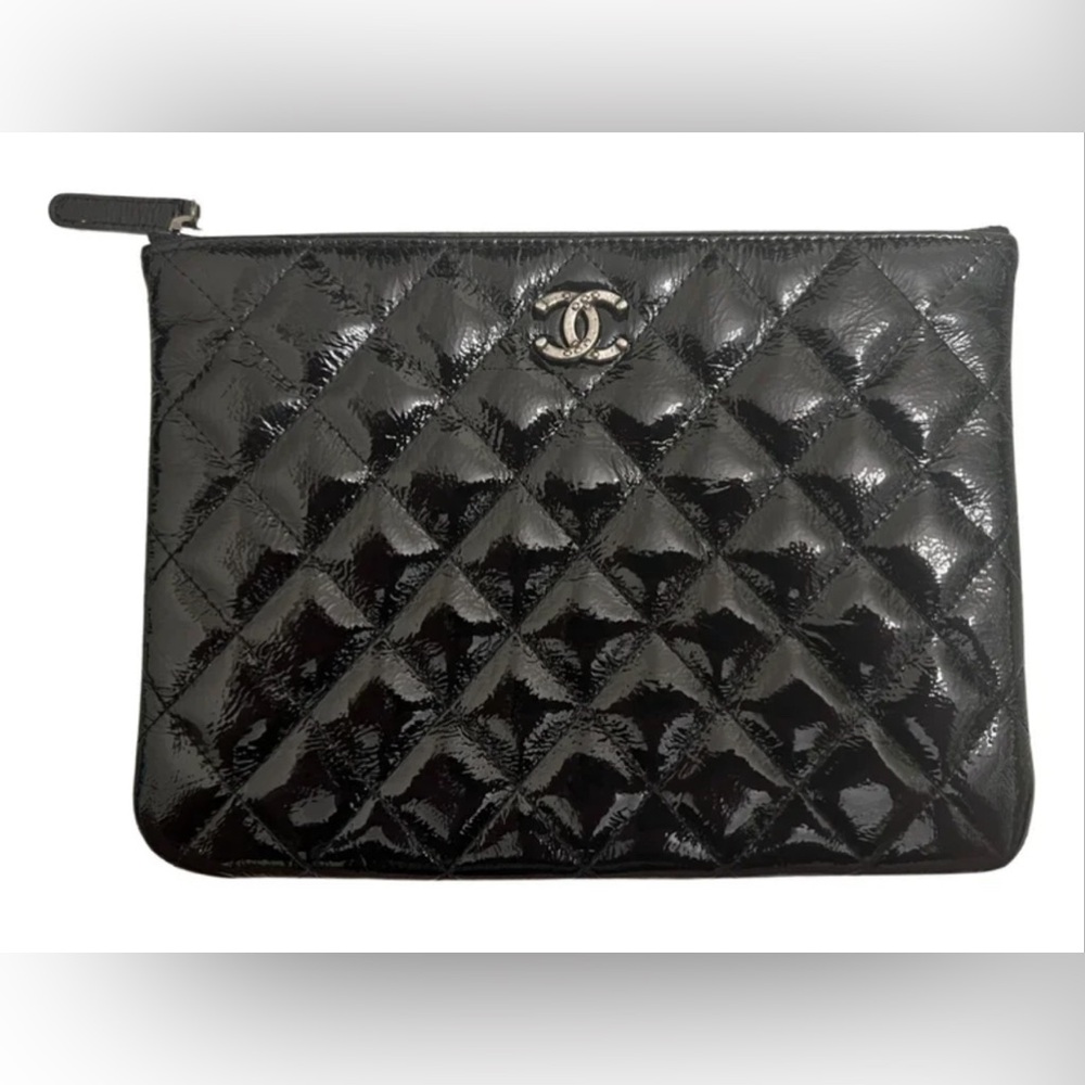 Chanel Classic Clutch Black Patent Leather Clutch